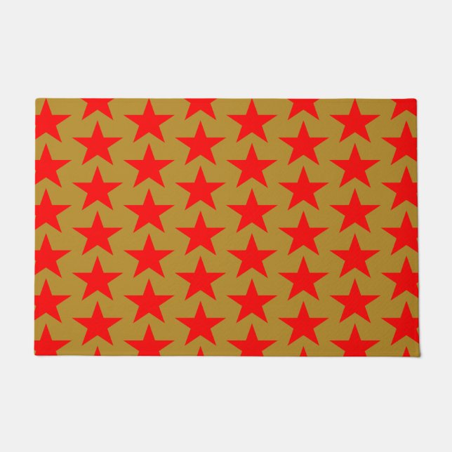 Golden und Red Star Muster Fußmatte (Vorderseite)