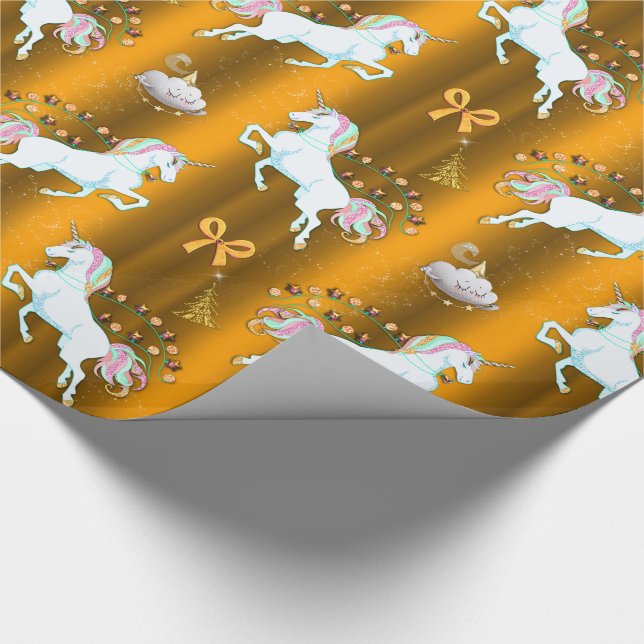 Golden Unicorn Geschenkpapier (Ecke)