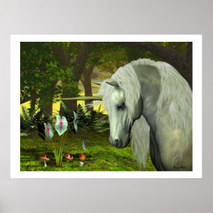 GOLDEN UNICORN PRINT POSTER