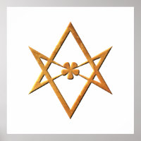 Golden Unicursal Hexagram - theämisches Symbol