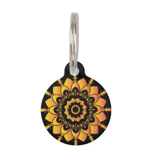 Golden Unique Mandala Design Haustiermarke