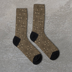 Golden ursidae mandala Art Socken