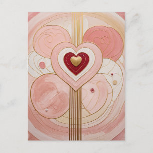 Golden Valentine Feiertagspostkarte