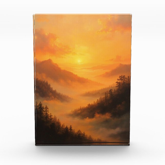 Golden Valley Sunrise Fotoblock (Vorderseite)