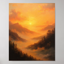 Golden Valley Sunrise Poster