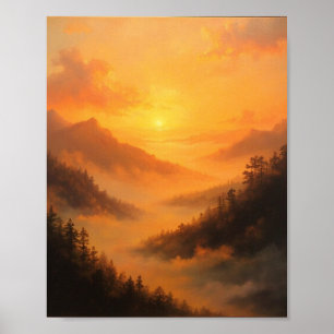 Golden Valley Sunrise Poster
