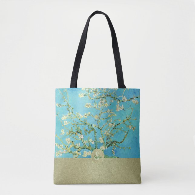 Golden Van Gogh Almond Blossom Monogramm (Vorderseite)