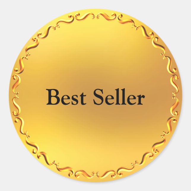 Golden Vector Bester Verkäufer Runder Aufkleber (Vorderseite)