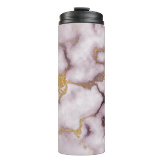 Golden Vein Marble Blush Aura Thermal Tumbler Thermosbecher