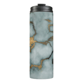 Golden Vein Marble Ocean Mist Thermal Tumbler Thermosbecher