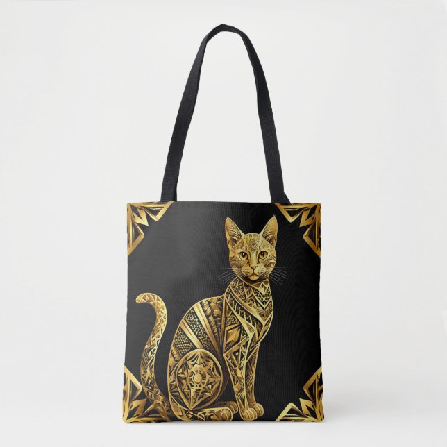 Golden Verziert Cat Illustration (Vorderseite)