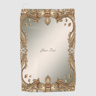 Golden Verziert Frame Golf Handtuch