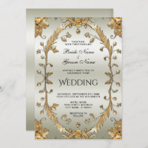 Golden Verzierte Blume Hochzeitsfeiern