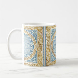 Golden verzierte dekorative Vintage Gestaltung Kaffeetasse