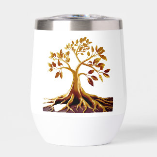 Golden Vine Wine Tumbler