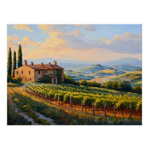 Golden Vineyards - Die rustikale Landschaft der To Poster