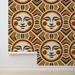 Golden Vintag Boho Sun Tapete