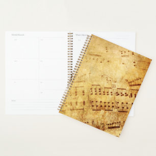 Golden Vintage Notennotiz Planer