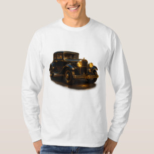 Golden Vintage Ride – Weiße Langarm Classic Ca T-Shirt