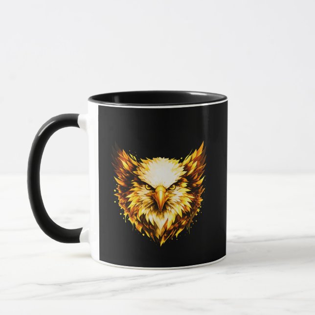 Golden Vision Eagle | Premium Grafik Tasse (Links)
