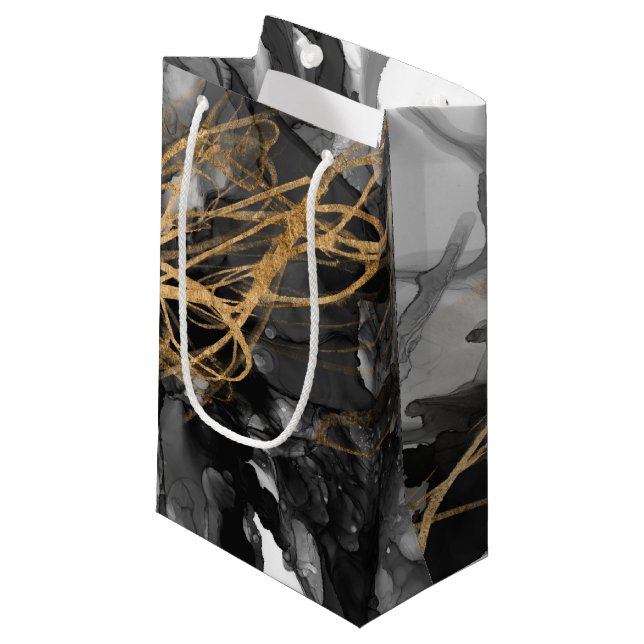 Golden Vortex I Kleine Geschenktüte (Vorderseite Schrägansicht)