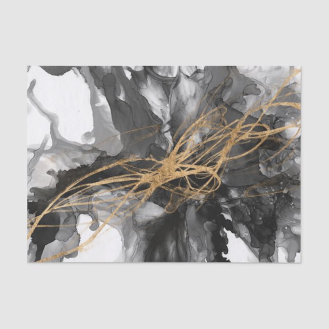 Golden Vortex I Seidenpapier (Vorderseite)