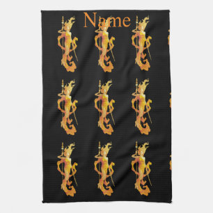 Golden Warrior Goddess Thunder_Cove  Geschirrtuch