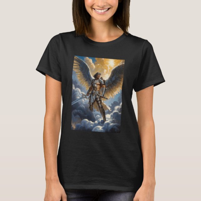 Golden Warrior of Heaven Archangel Michael T-Shirt (Vorderseite)