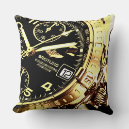 Golden Watch Pillow Kissen