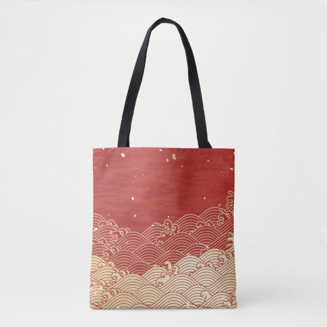 Golden Wave Paper Texture Muster (Vorderseite)