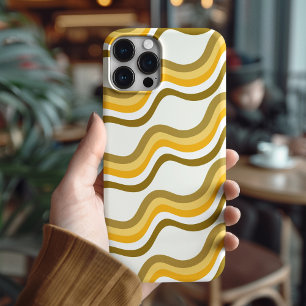 Golden Waves Pattern iPhone 16 Hülle