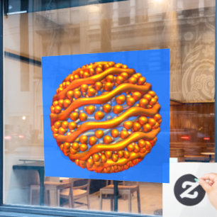 Golden Waves Wall Decal Fensteraufkleber