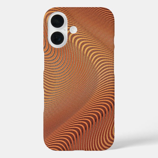 Golden Wavy Art Phone Case (Rückseite)