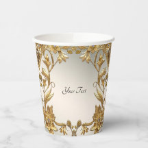 Golden Wavy Blätter Blumenpapierkästen