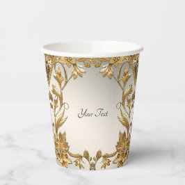 Golden Wavy Blätter Blumenpapierkästen Pappbecher