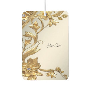 Golden Wavy Blätter Floral Air Freshener Autolufterfrischer