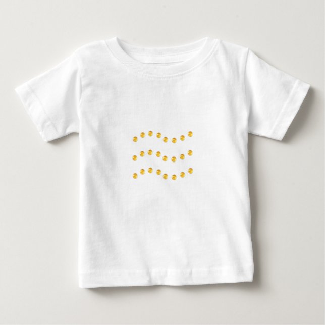Golden Wavy gepunktete Linien Baby T-shirt (Vorderseite)