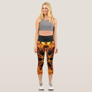 Golden Web B ~ Out of the Crucible ~ Capri Leggings