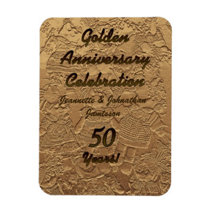 Golden Wedding 50 Jahre Party Rag Dolls Magnet