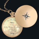 Golden Wedding Anniversary Darling Ehefrau Necklac Medaillon<br><div class="desc">Stilvolle Gold funkeln personalisierte Ehefrau Golden Wedding Anniversary Necklace.</div>