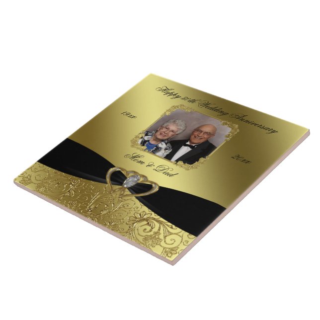 Golden Wedding Anniversary Foto Tile Fliese (Seite)