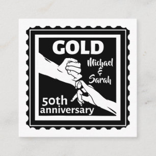 Golden Wedding Anniversary Holding Hands 50th Begleitkarte