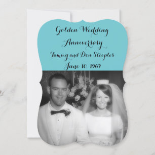 Golden Wedding Jubiläum #3 Farbe 6DC5D0 Einladung