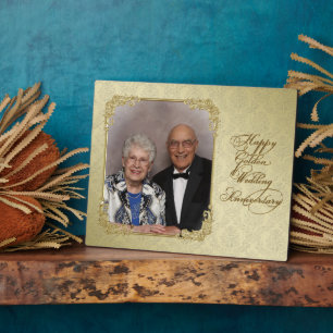 Golden Wedding Jubiläum Foto Plaque Fotoplatte