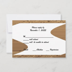 Golden Wedding Jubiläum RSVP Cards Shear Karte