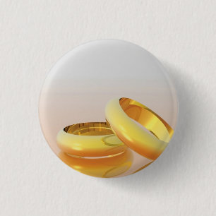Golden Wedding Rings Button