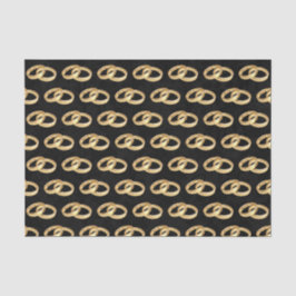 Golden Wedding Rings vereint Seidenpapier