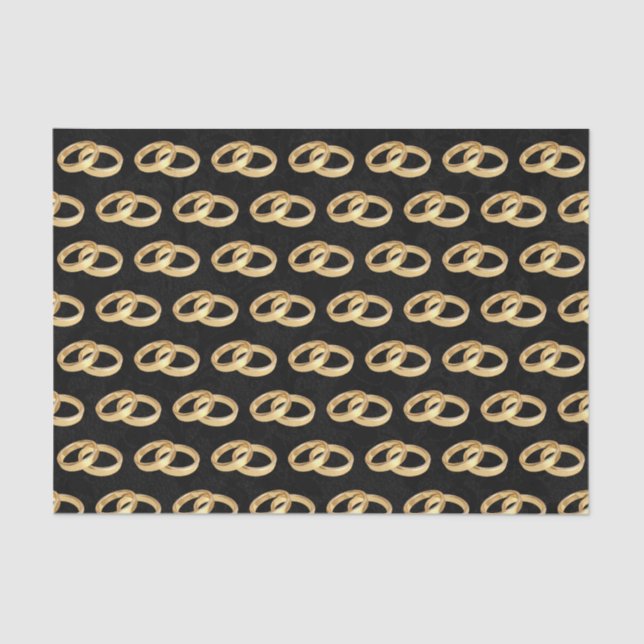 Golden Wedding Rings vereint Seidenpapier (Vorderseite)