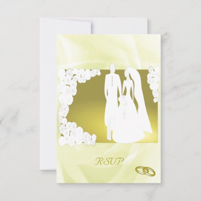 Golden Wedding RSVP Karte (Vorderseite)