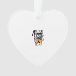 Golden Weihnachten Santa Reitet Retriever Shirt De Ornament